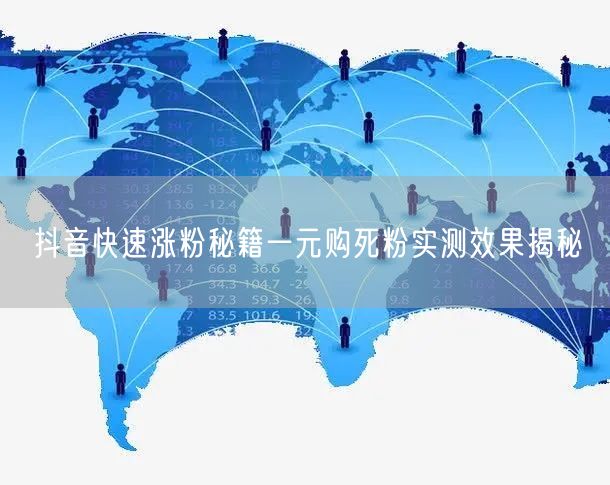 抖音快速涨粉秘籍一元购死粉实测效果揭秘